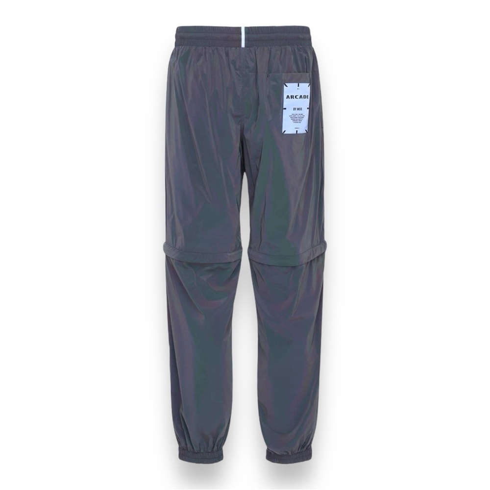 MCQ Alexander McQueen Arcade Off-Zip Reflective Track Pants Silver Mens Jogger L - Picture 7 of 14